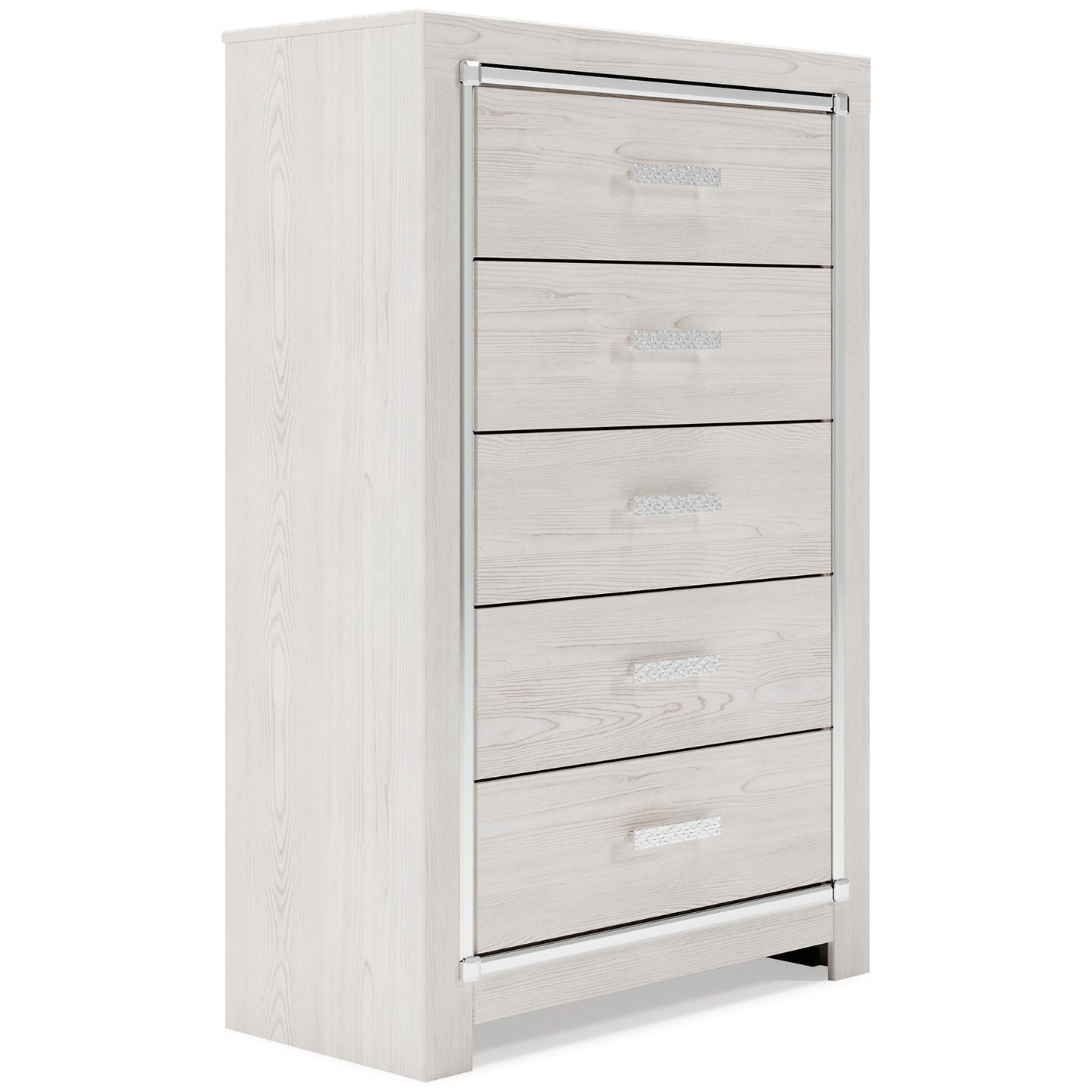 Altyra Queen Panel Headboard with Mirrored Dresser and Chest
