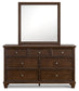 Danabrin California King Panel Storage Bed, Dresser and Mirror