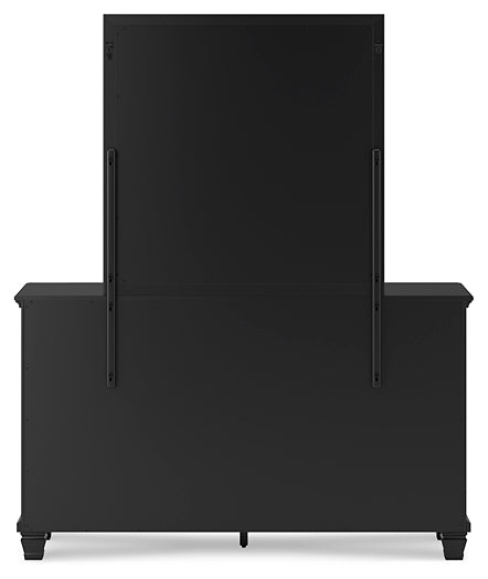 Lanolee King Panel Storage Bed, Dresser, Mirror and Nightstand