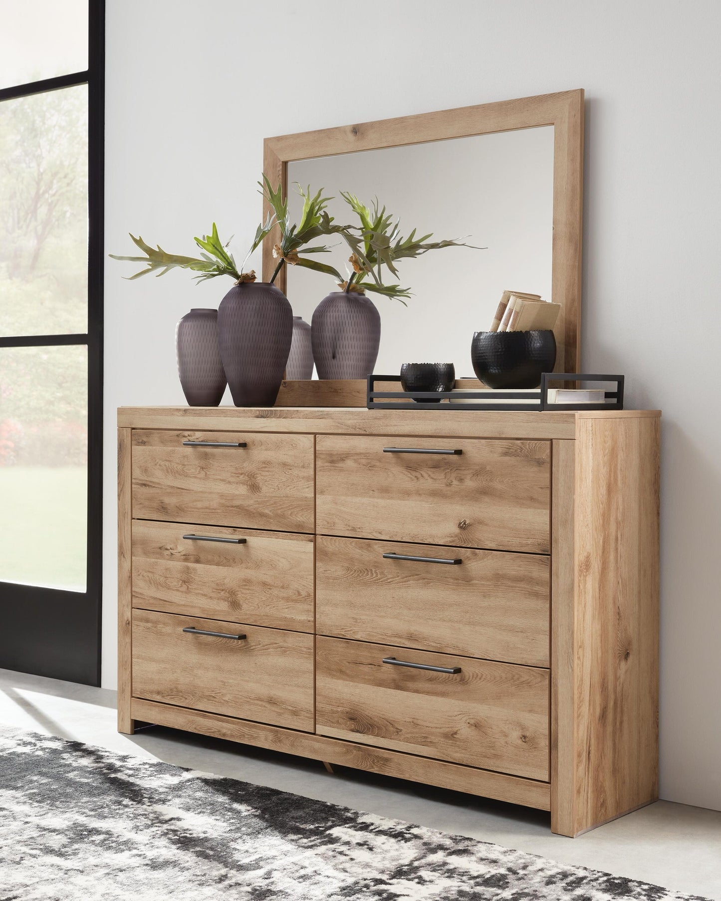 Hyanna Queen Panel Headboard, Dresser, Mirror, Chest and Nightstand