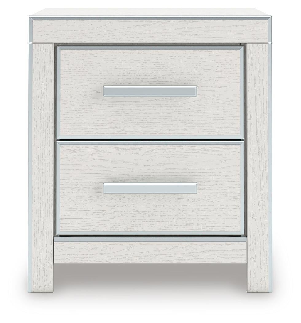 Zuraleus King Upholstered Panel Bed, Dresser, Mirror and Nightstand