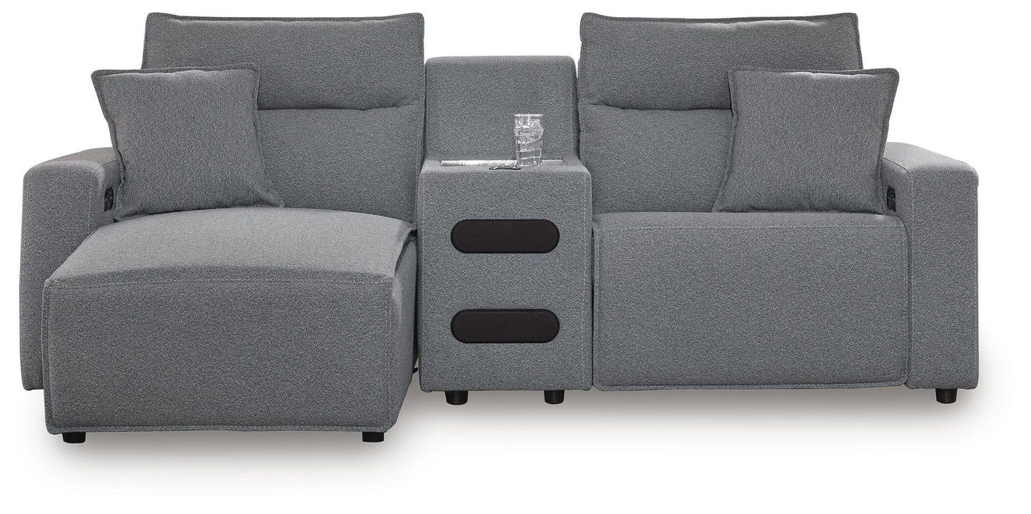 Modmax II 3-Piece Power Reclining Sectional with Chaise and Audio Console