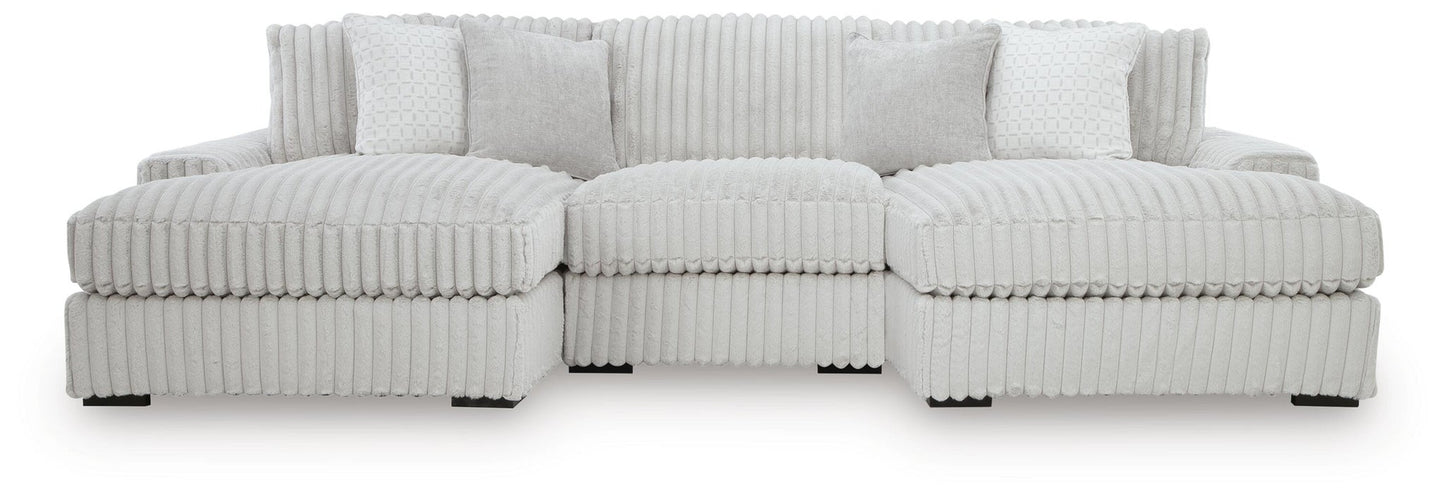 Stupendous 3-Piece Sectional with Double Chaise