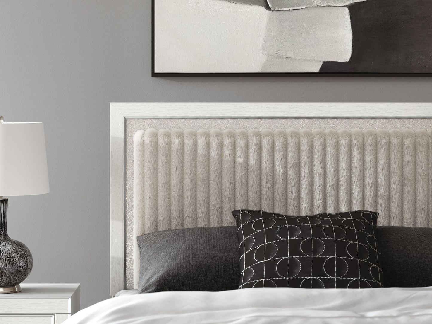Zuraleus Queen Upholstered Panel Platform Bed