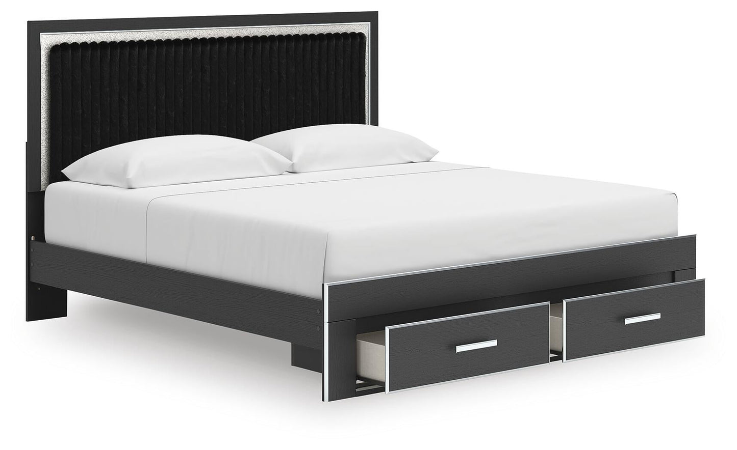 Zuraleus King Upholstered Panel Storage Bed