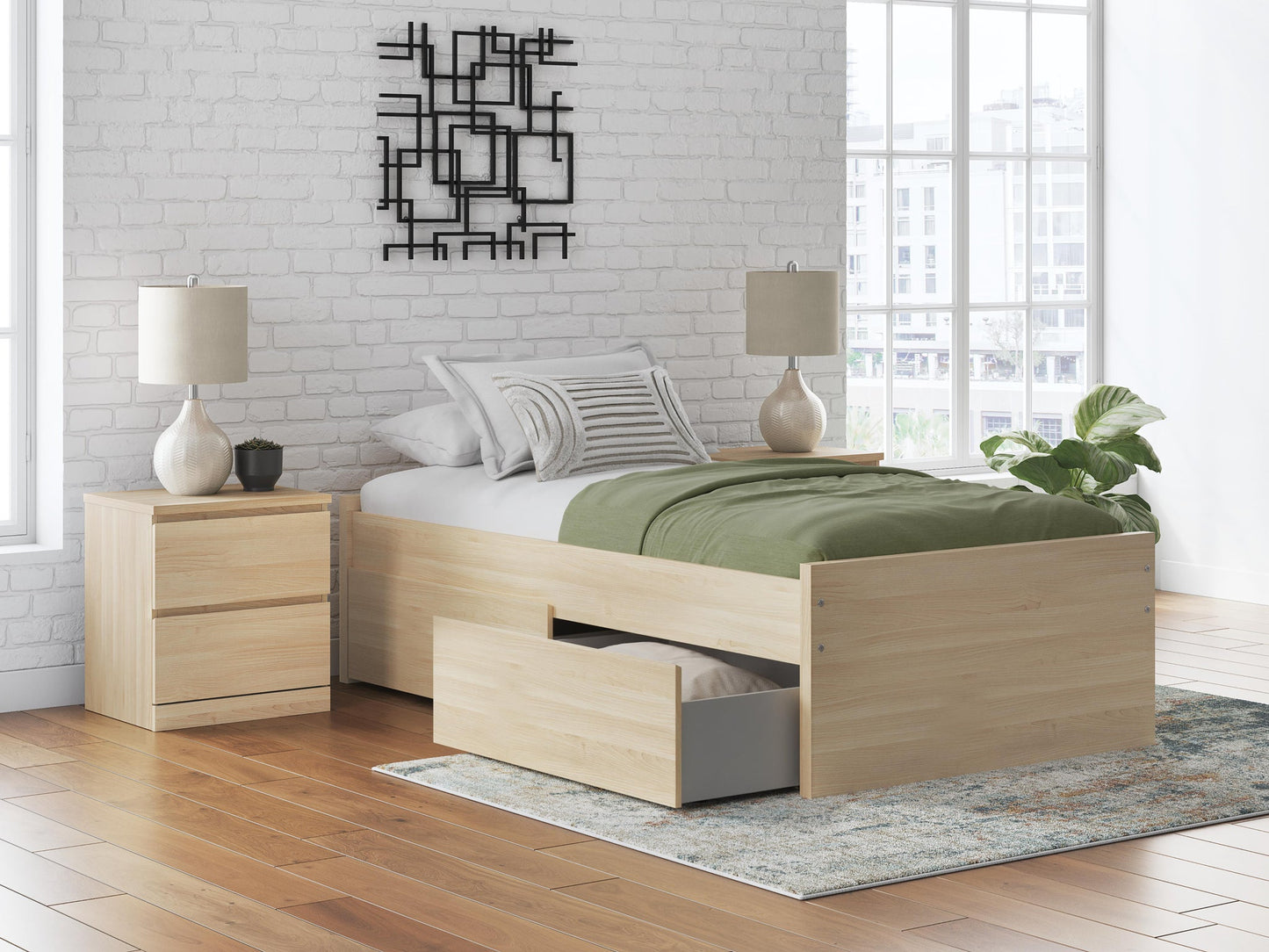Onita Twin Platform Bed with 1 Side Storage