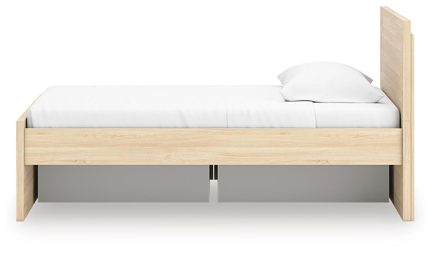 Onita Twin Panel Platform Bed with 1 Side Storage