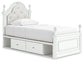 Kozlani Twin Upholstered Panel Storage Bed