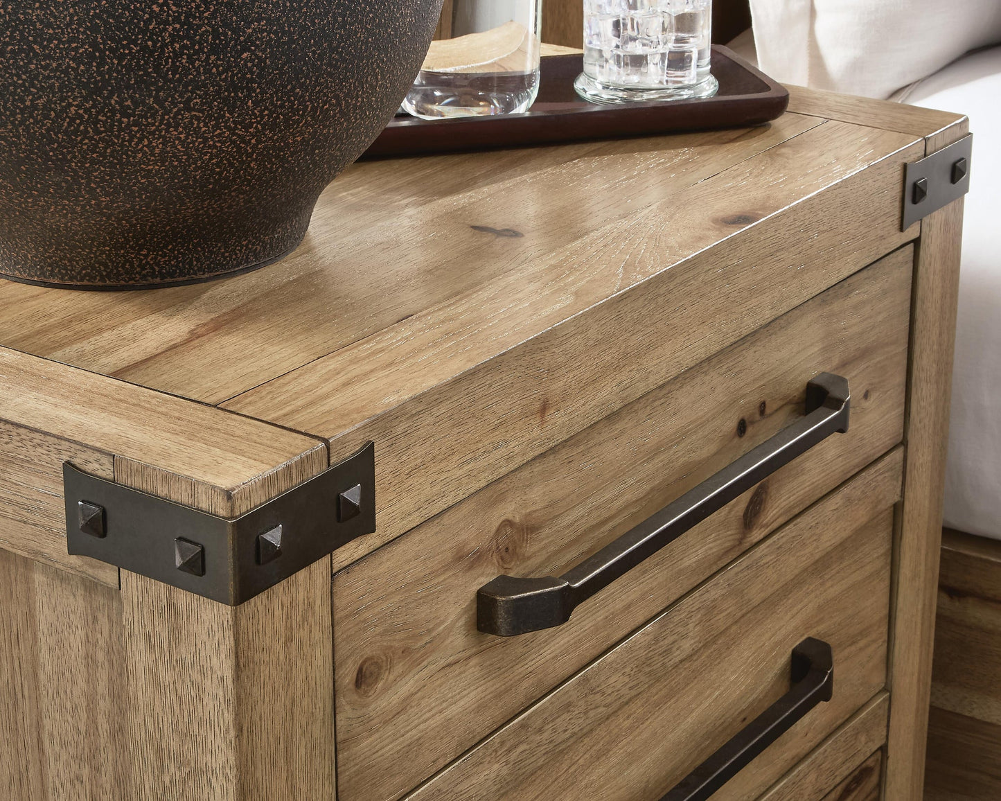 Ridgester Three Drawer Night Stand