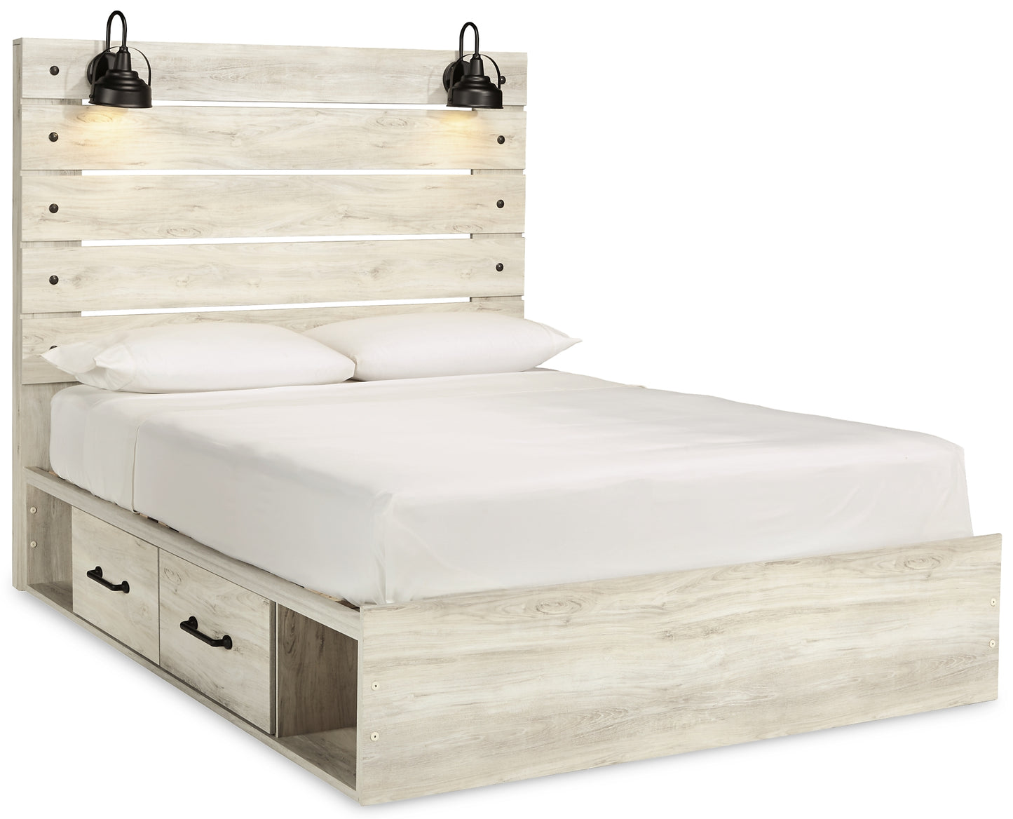 Cambeck Queen Panel Bed with 4 Storage Drawers with Dresser