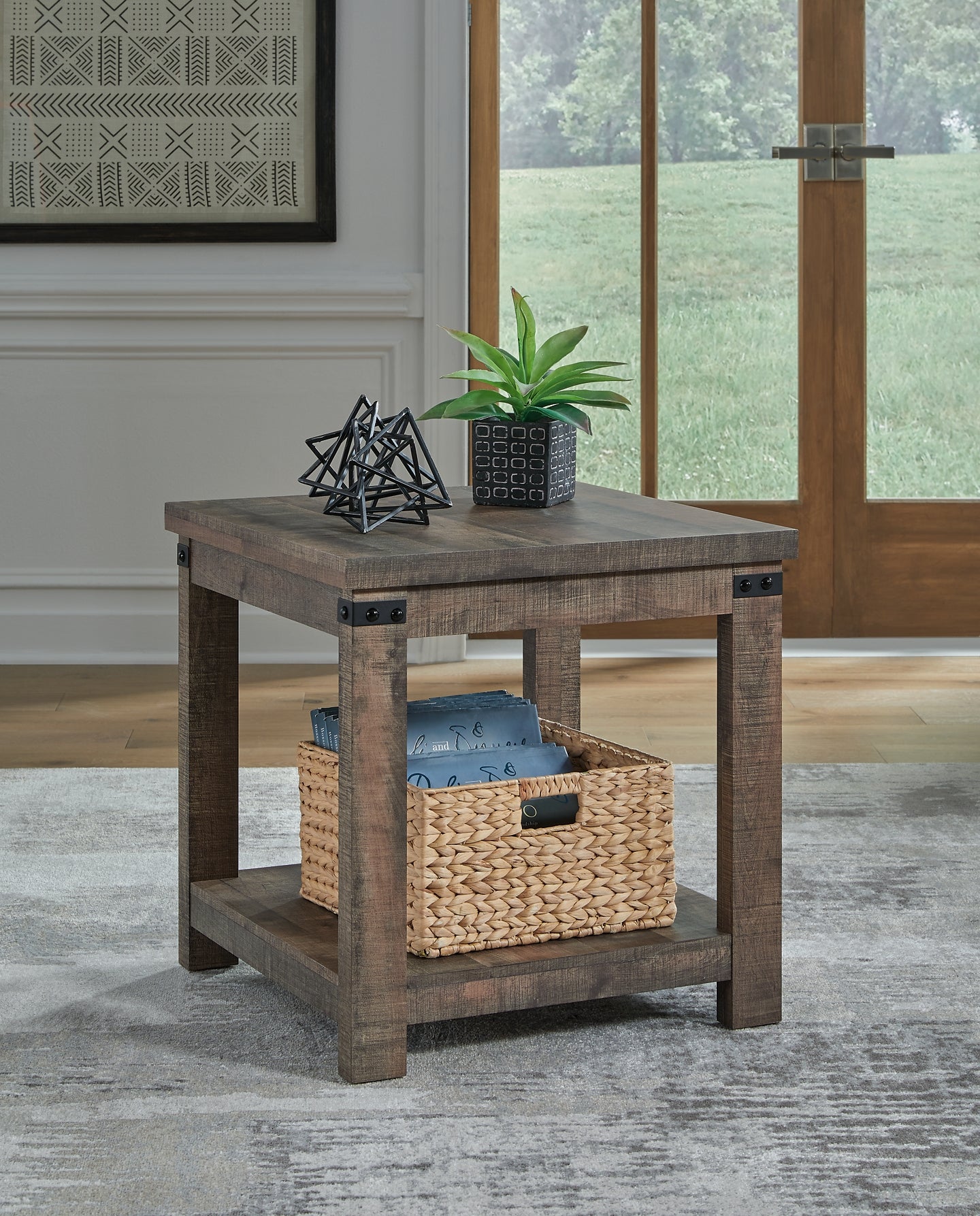 Gray barnwood end tables deals