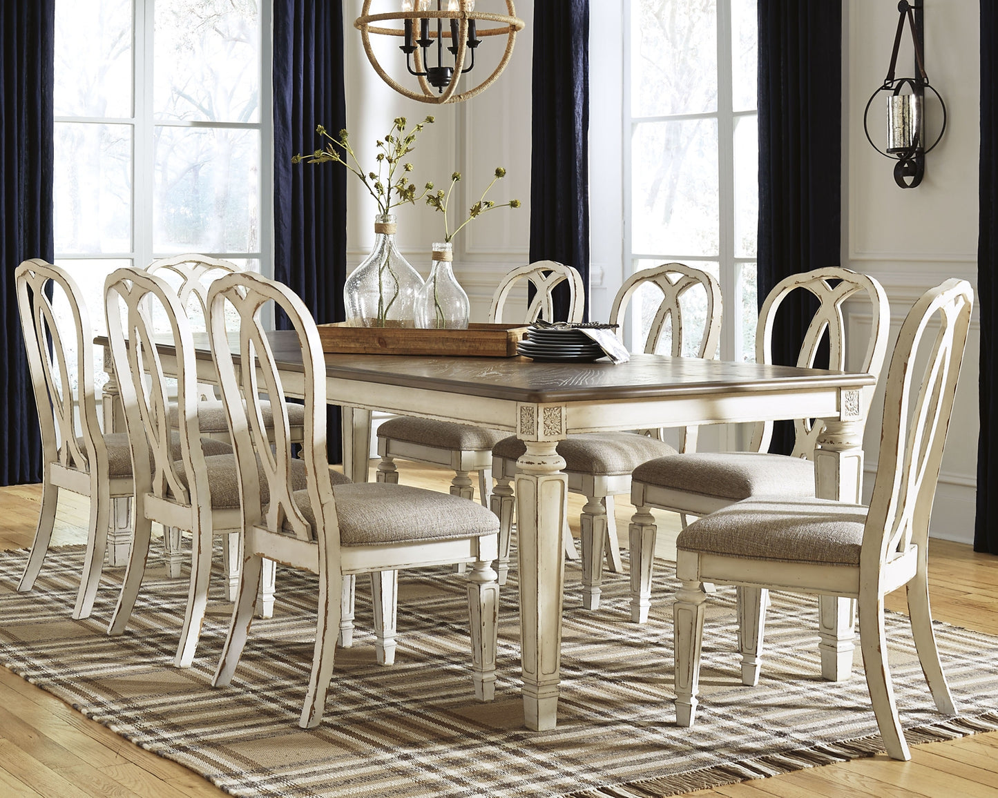 Realyn Dining Table and 8 Chairs