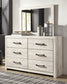 Cambeck Queen Panel Bed with Mirrored Dresser, Chest and Nightstand