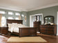 Porter Queen Panel Bed with Mirrored Dresser and Chest
