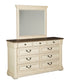 Bolanburg Queen Panel Bed with Mirrored Dresser and Chest
