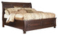 Porter Queen Sleigh Bed with Mirrored Dresser and Chest