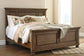 Flynnter Queen Panel Bed with Mirrored Dresser and 2 Nightstands