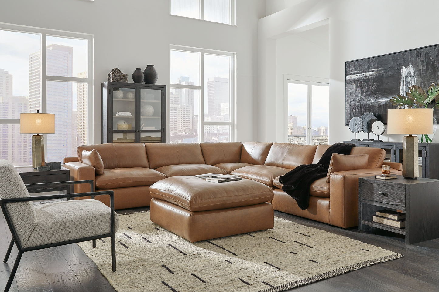 Emilia 5-Piece Sectional with Ottoman