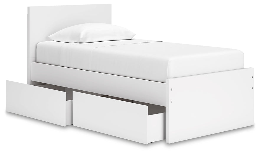 Onita  Panel Platform Bed With 1 Side Storage