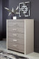 Surancha Queen Panel Bed with Mirrored Dresser, Chest and Nightstand